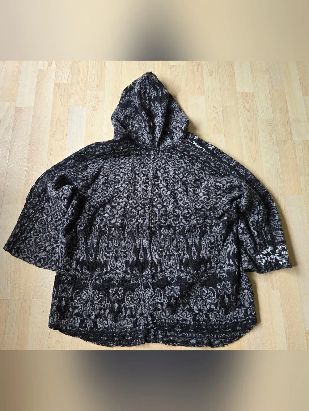 Free People Raggy Hooded Knit Sweater Size Medium